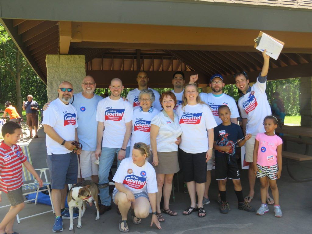 Debbie Goettel at Hennepin County DFL Picnic