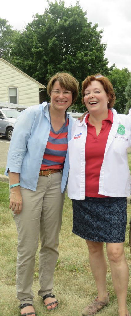 Senator Amy Klobuchar and Debbie Goettel