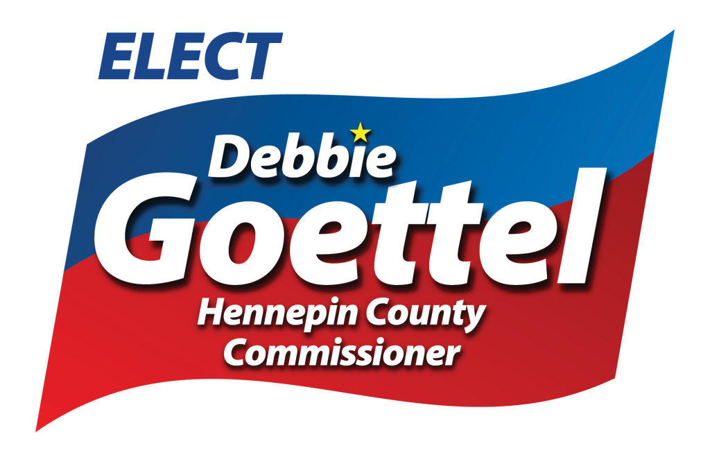 Debbie Goettel for Hennepin County Commissioner logo with elect text