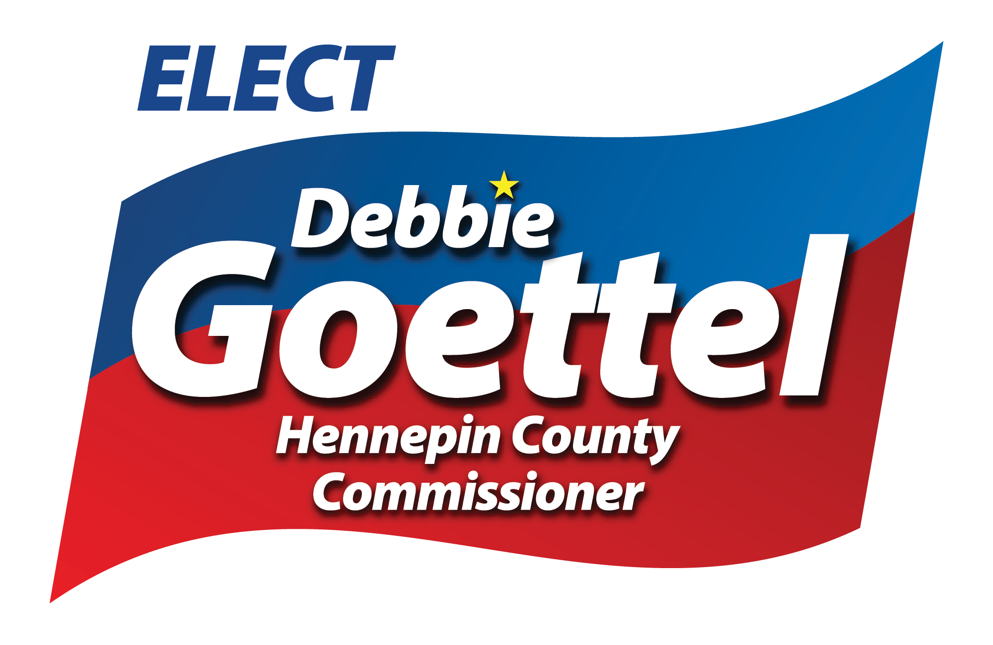 Debbie Goettel for Hennepin County Commissioner logo with elect text